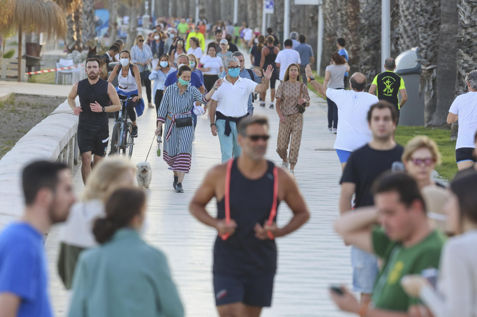 Las fotos de las concentraciones en el paseo marítimo de Málaga
