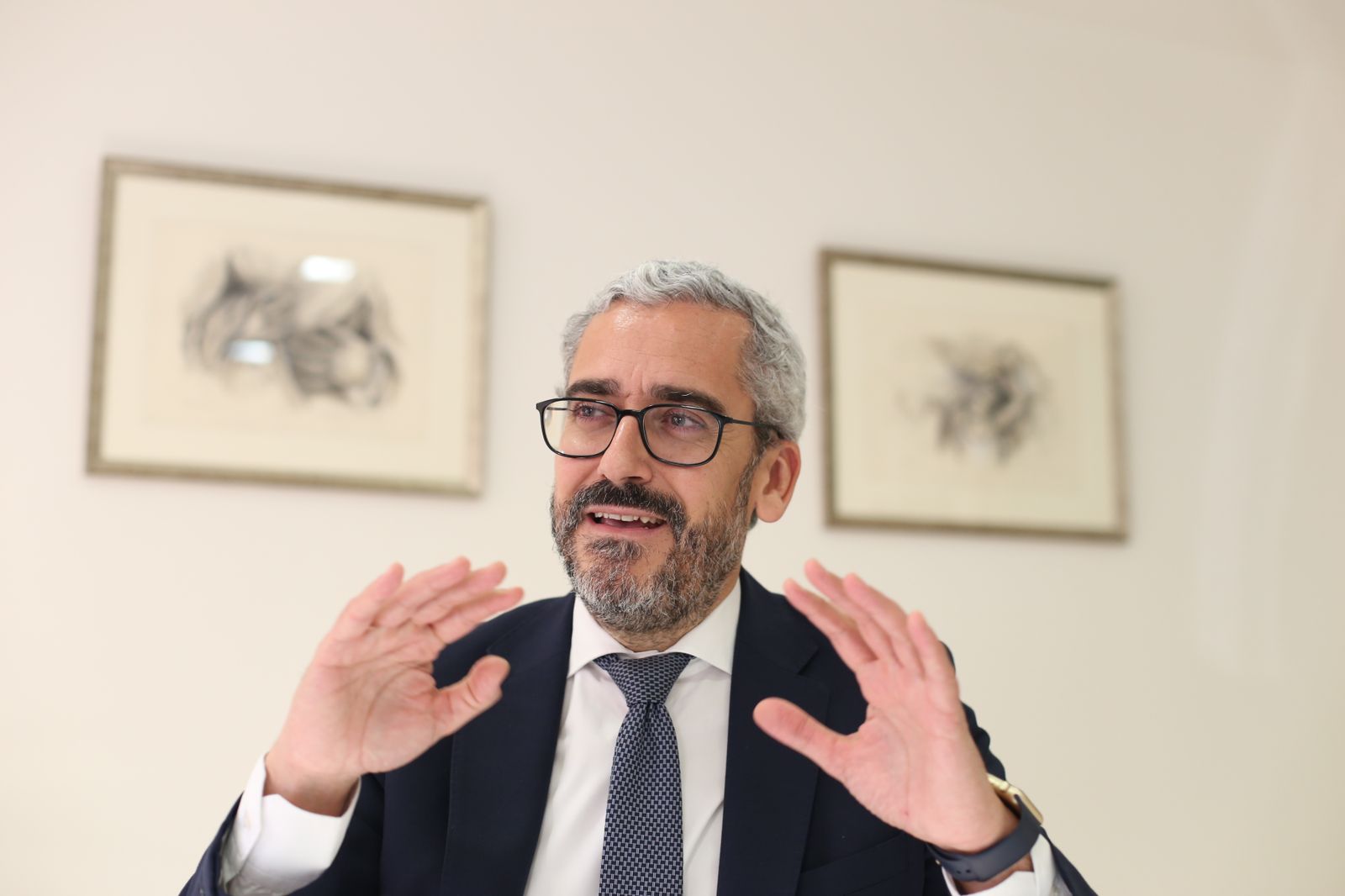 José Antonio León Capitán, durante la entrevista, en la sede de Grupo Joly, en Sevilla.
