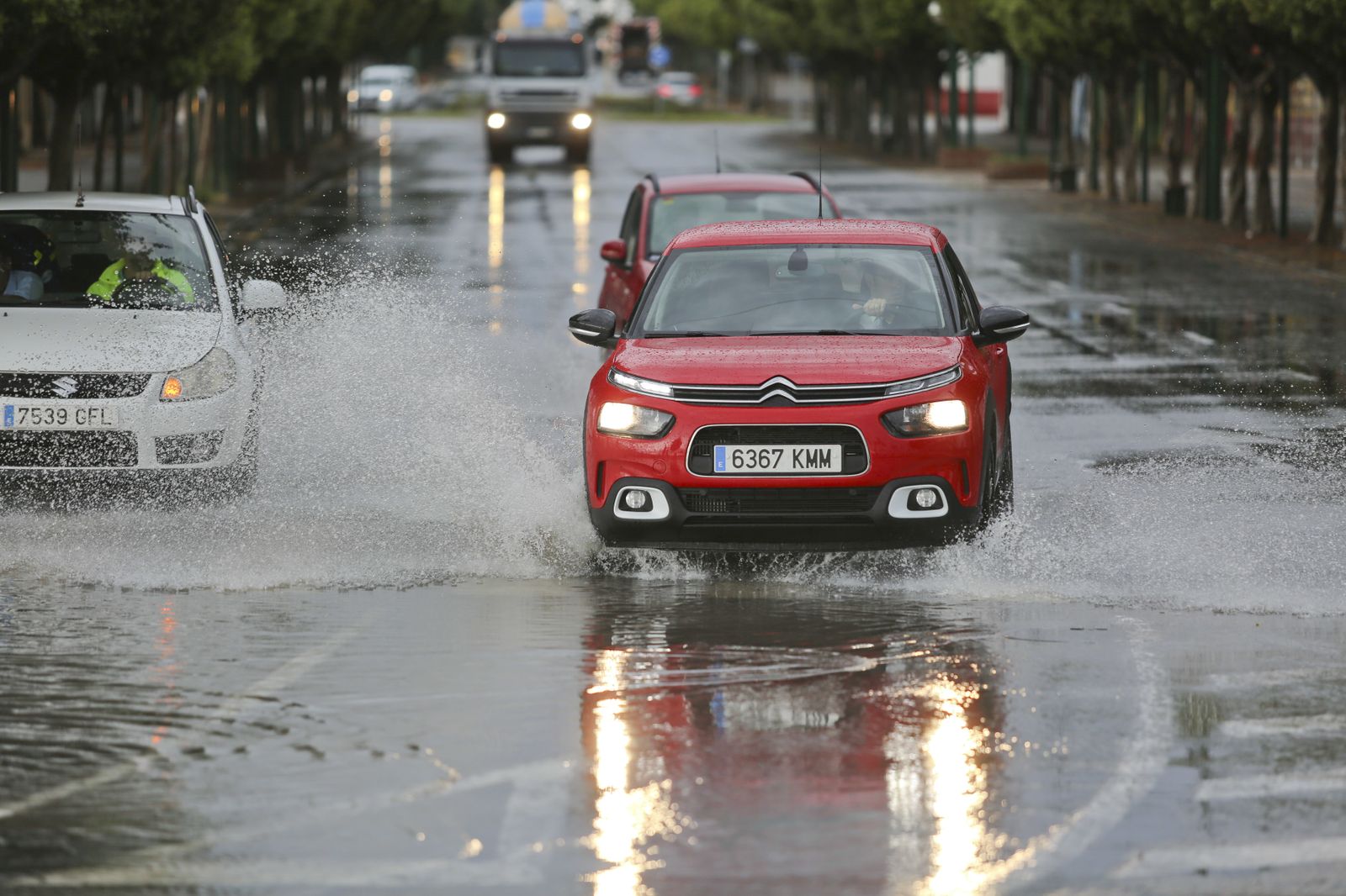 Las imágenes de la lluvia en Málaga