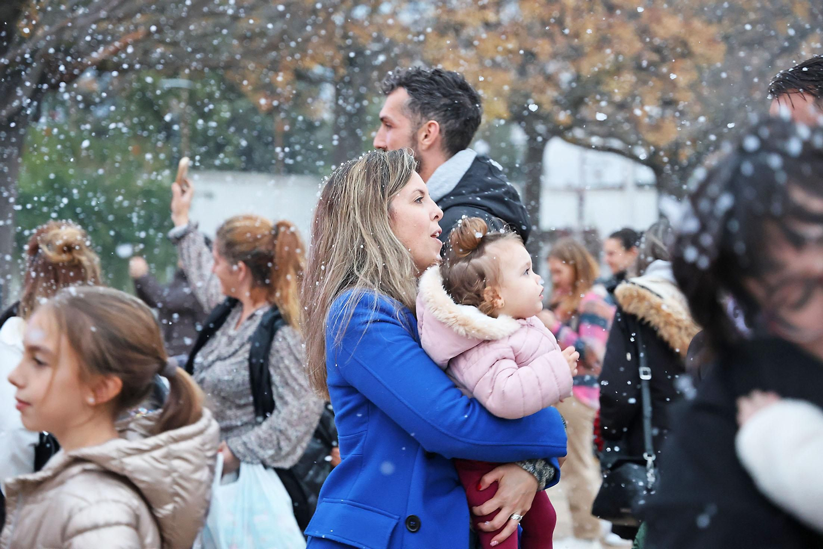 Imágenes de la nevada en el Convento de las Oblatas
