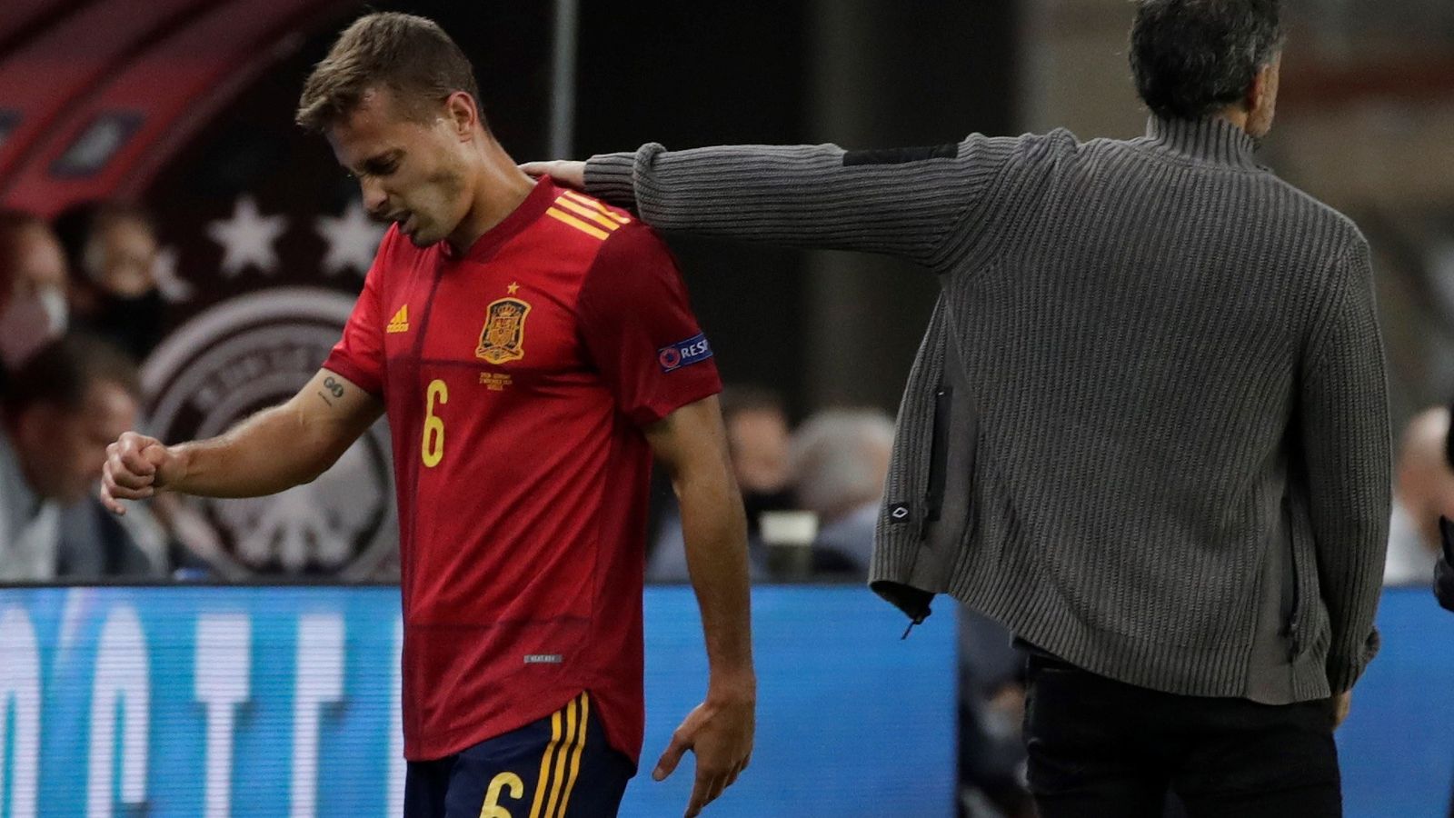 Canales junto a Luis Enrique.