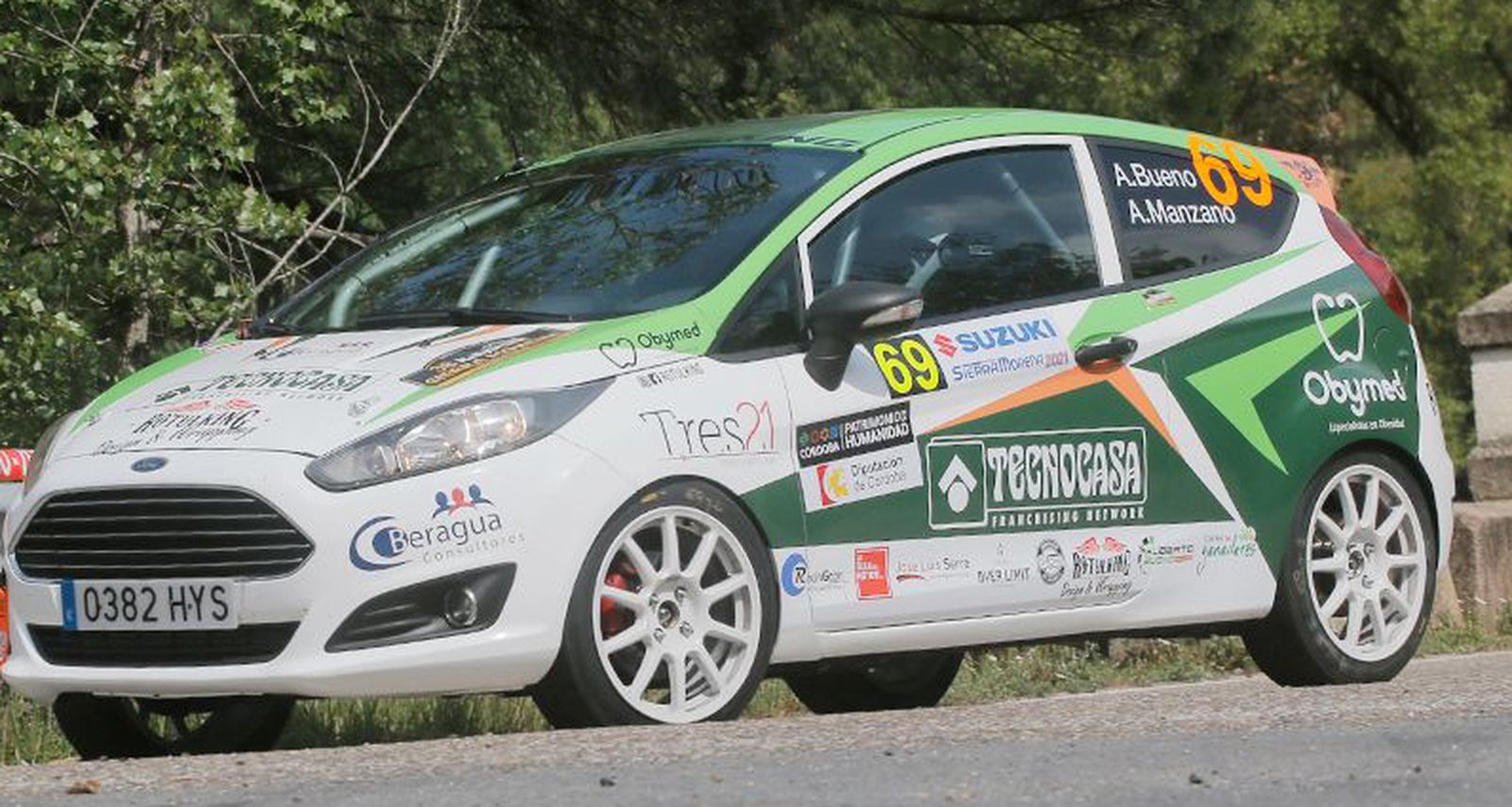 Alberto Bueno, durante el pasado Rallye Sierra Morena.