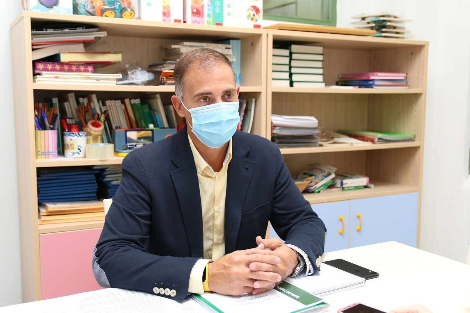 Antonio Jiménez, delegado territorial de Educación de la Junta de Andalucía durante la entrevista con Diario de Almería sobre la vuelta a las aulas en la provincia