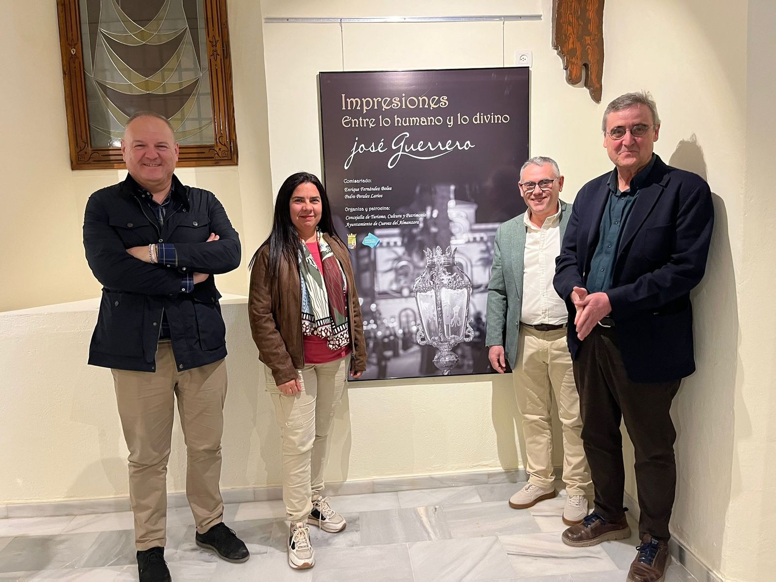 Antonio Fernández Liria y Enrique Fernández Bolea con José Guerrero.