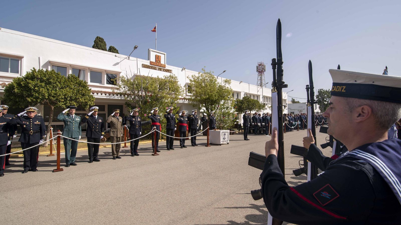 Un momento del acto en la Base de Rota.