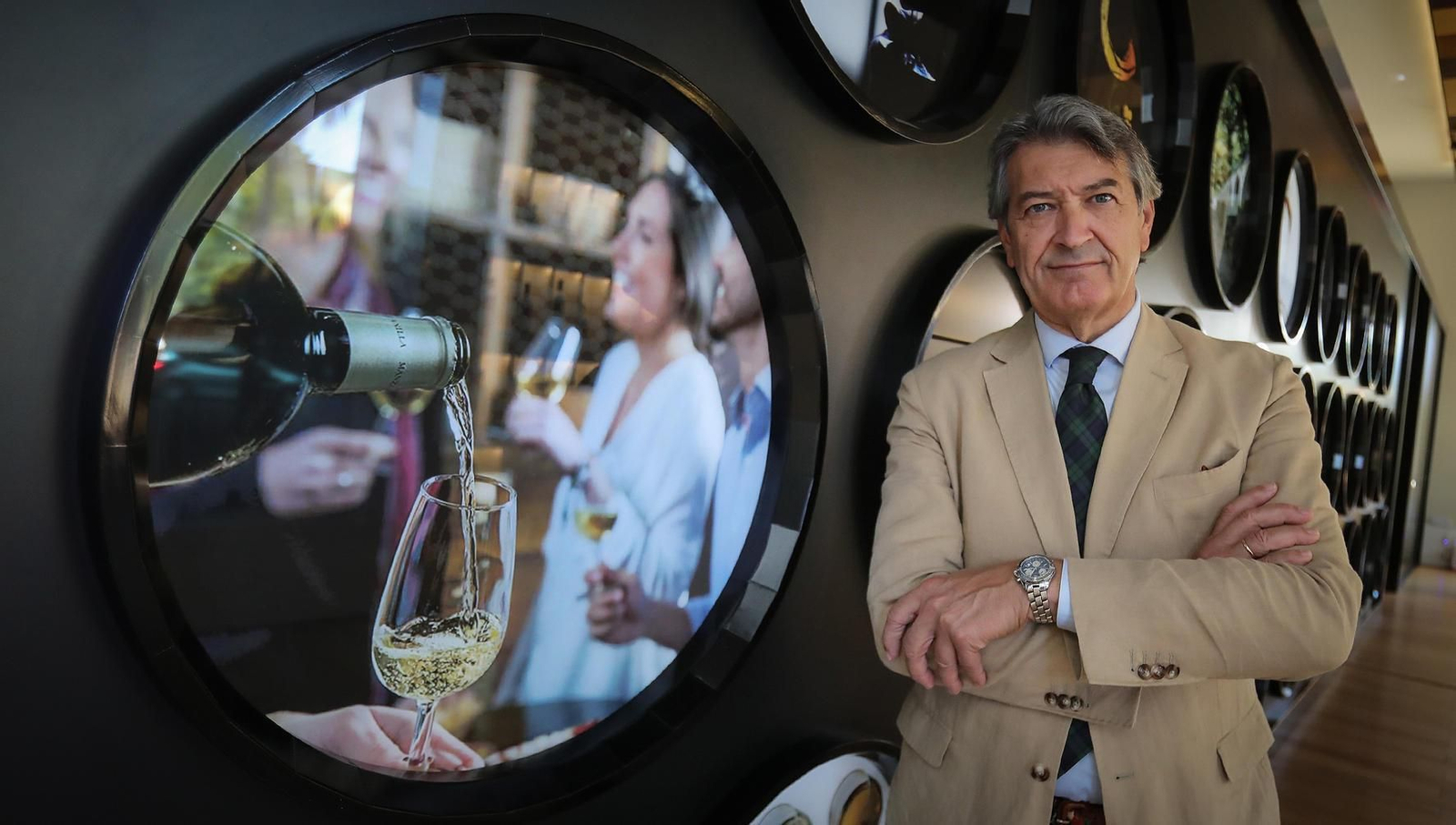 César Saldaña en el Centro de Dinamización Enoturística del Consejo Regulador.