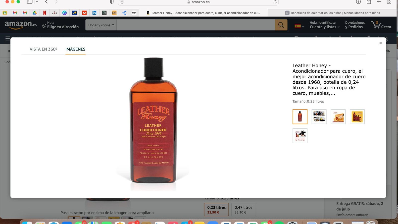 Acondicionador para cuero