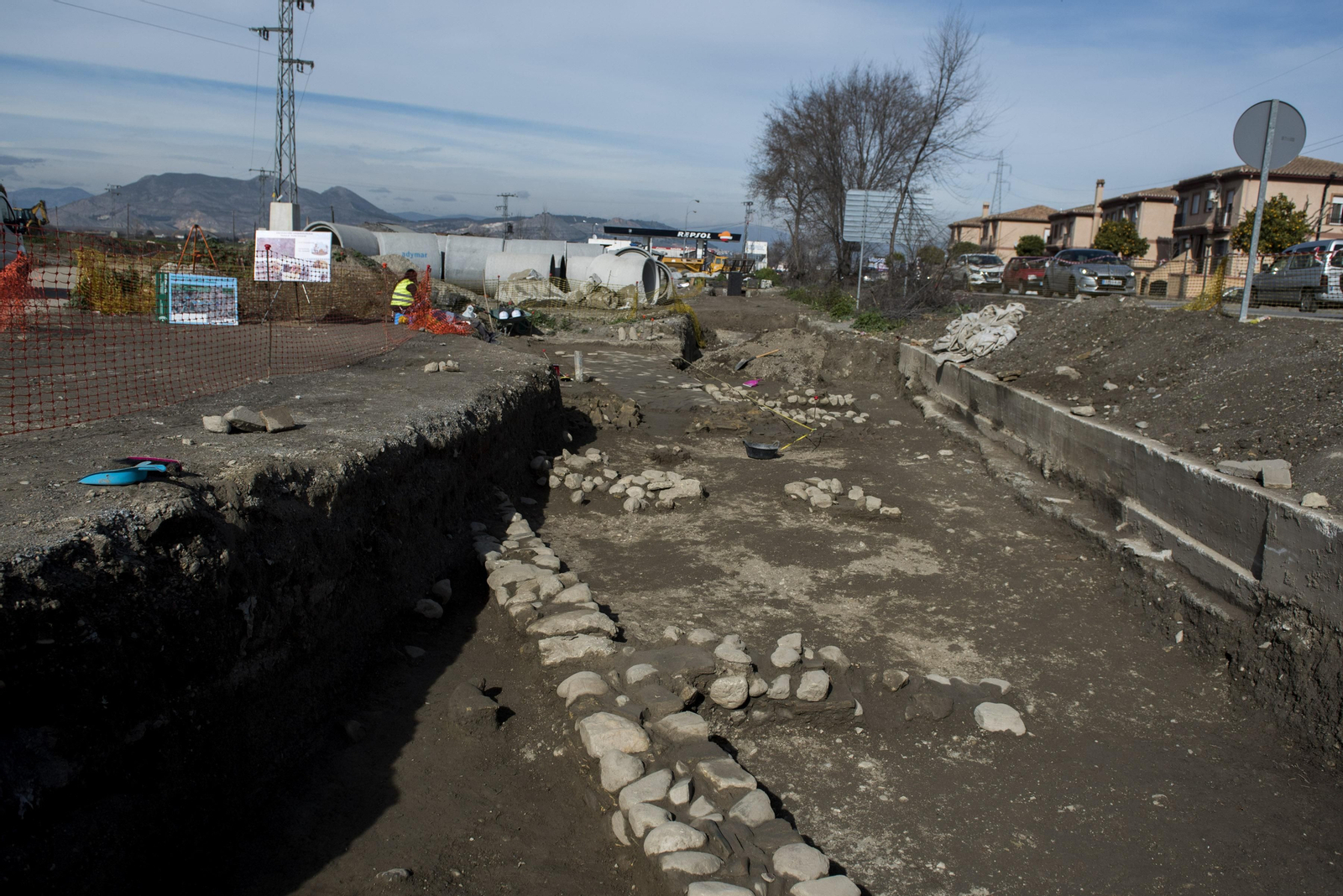 Así es la almunia nazarí encontrada en Granada durante las obras de un colector