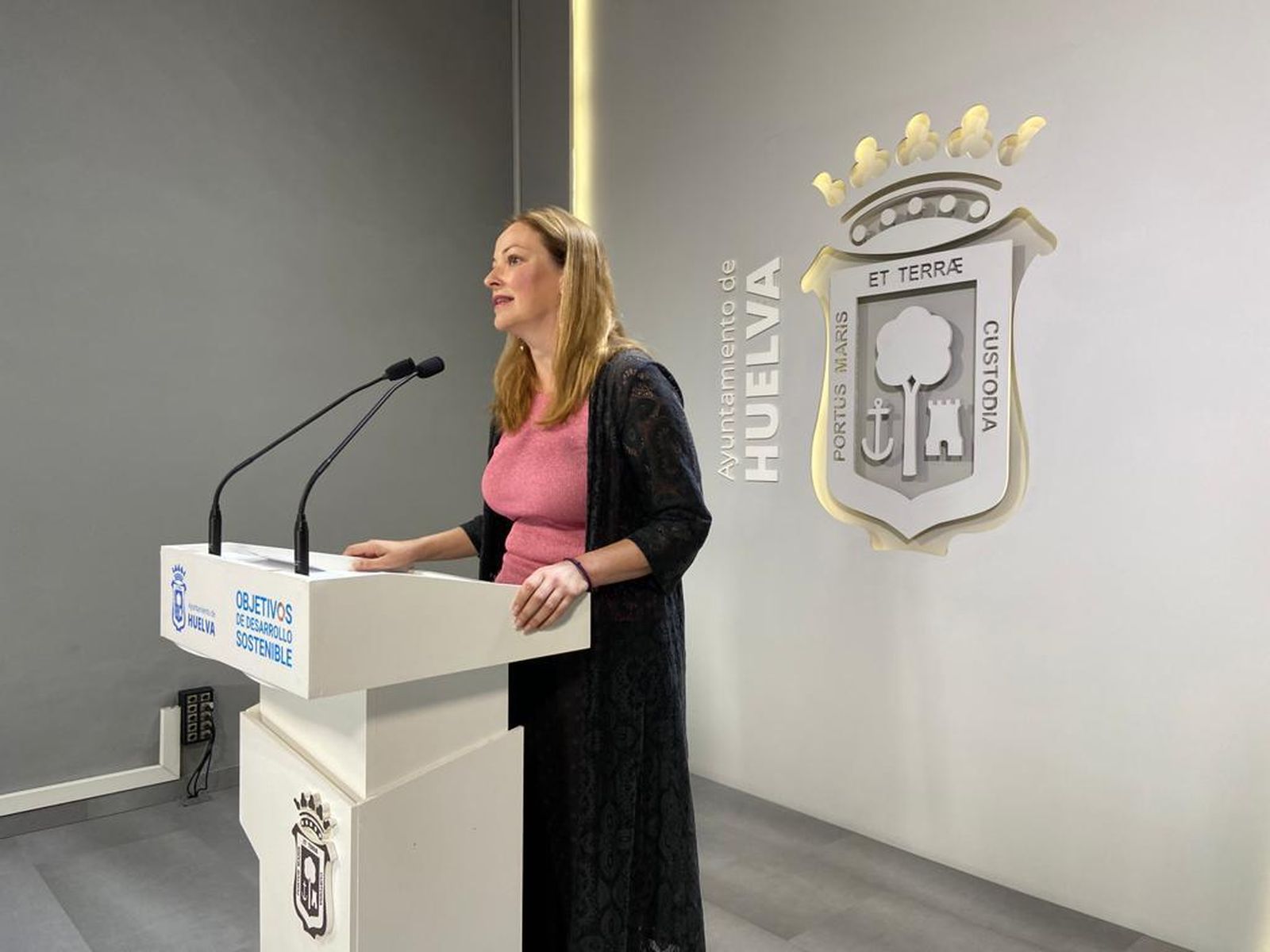 La viceportavoz del PSOE en el Consistorio onubense, María Teresa Flores.