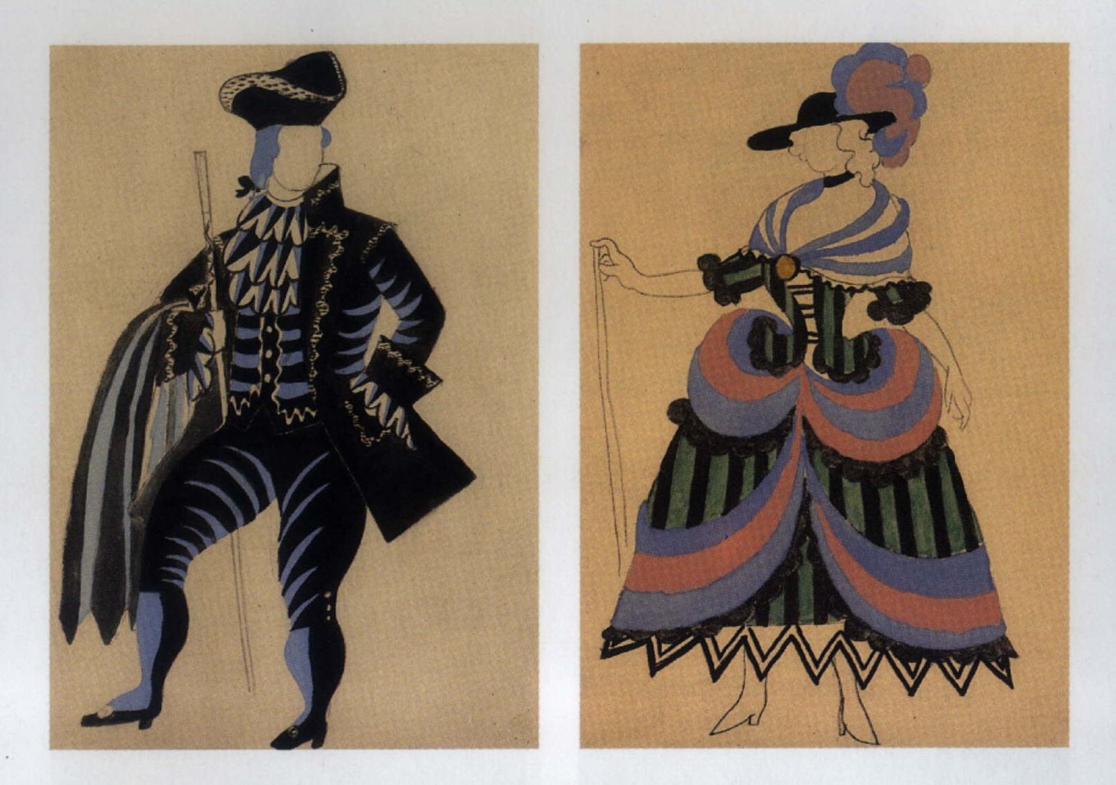 Figurines de Picasso para 'El sombrero de tres picos'.