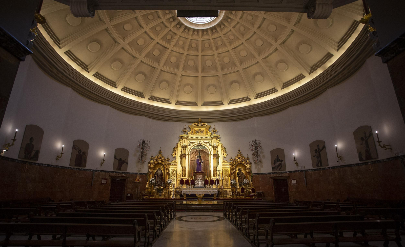 La basílica del Gran Poder el Jueves Santo de 2020.