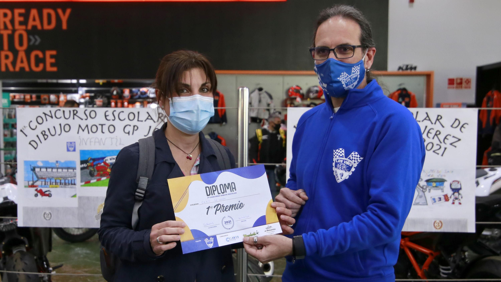 Entrega de premios en El Motorista del Concurso de Dibujo Escolar MotoGP.