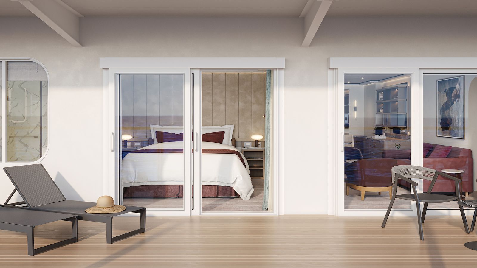 Algunas cabinas cuentan con lujosas terrazas