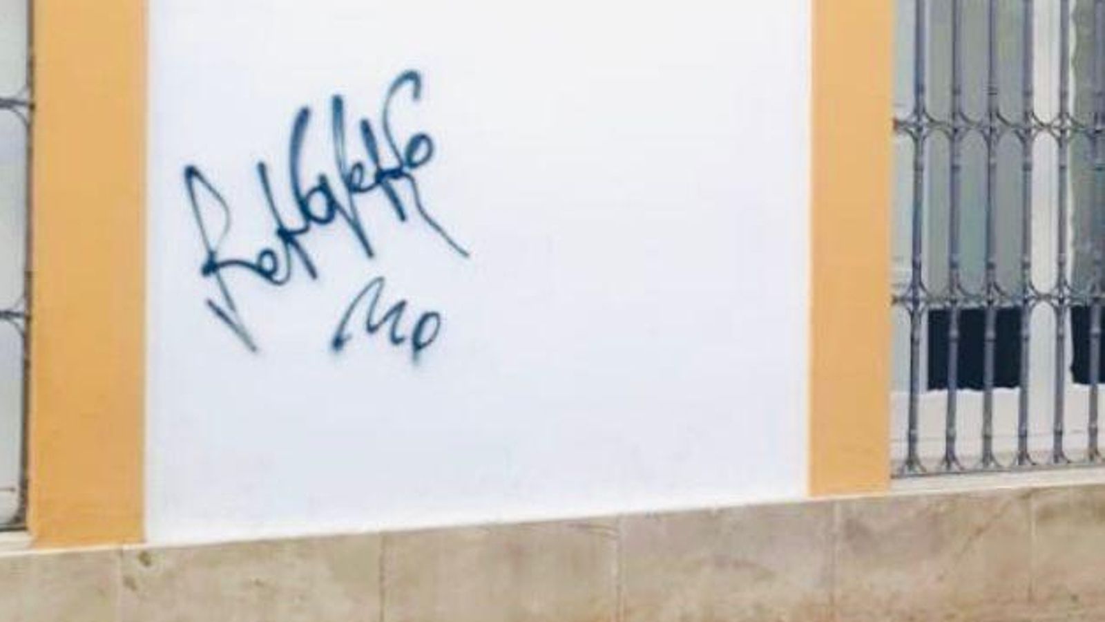 Uno de los grafitis.