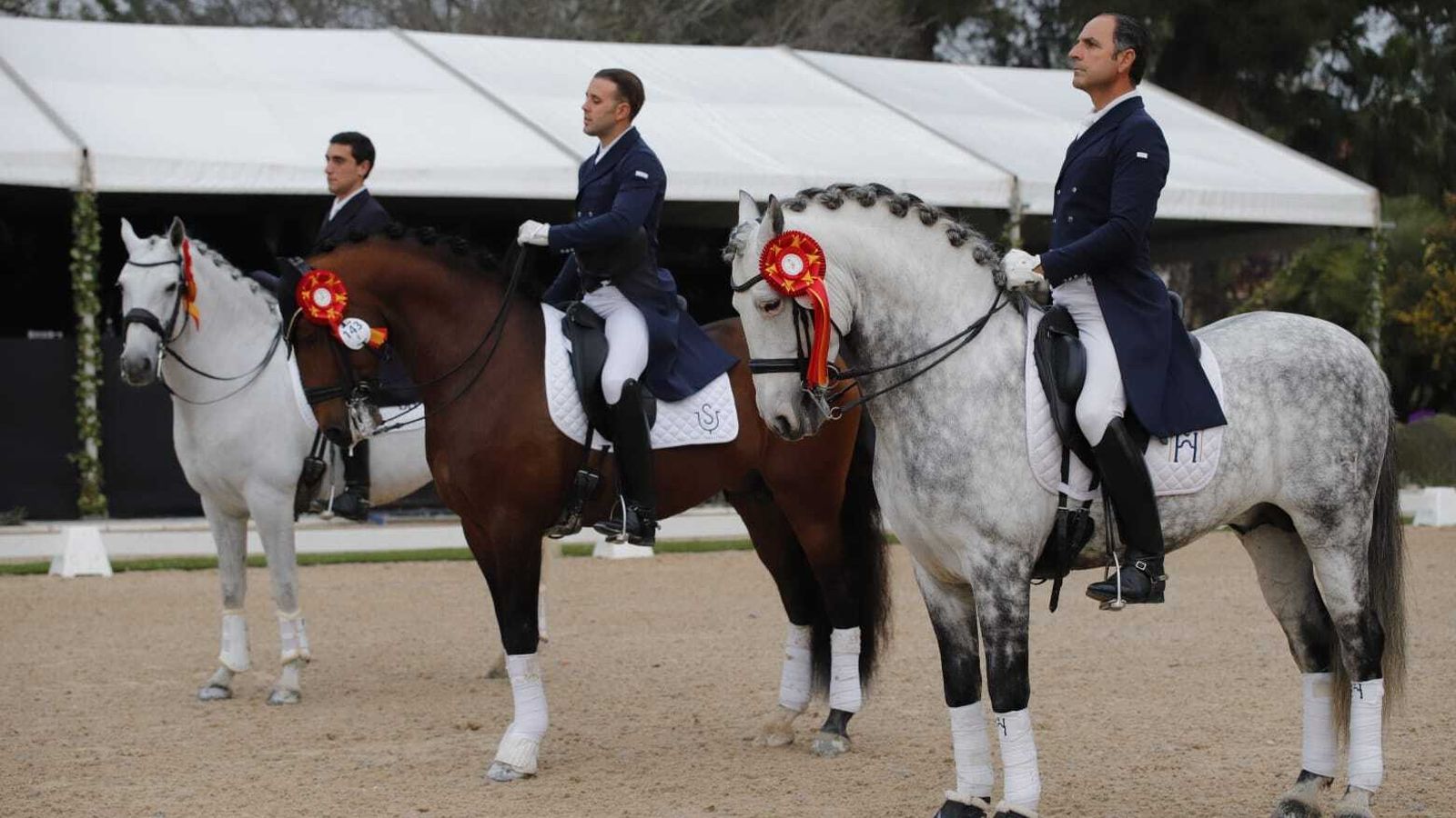 Podio con el jerezano Rafael Soto en el centro de la imagen.