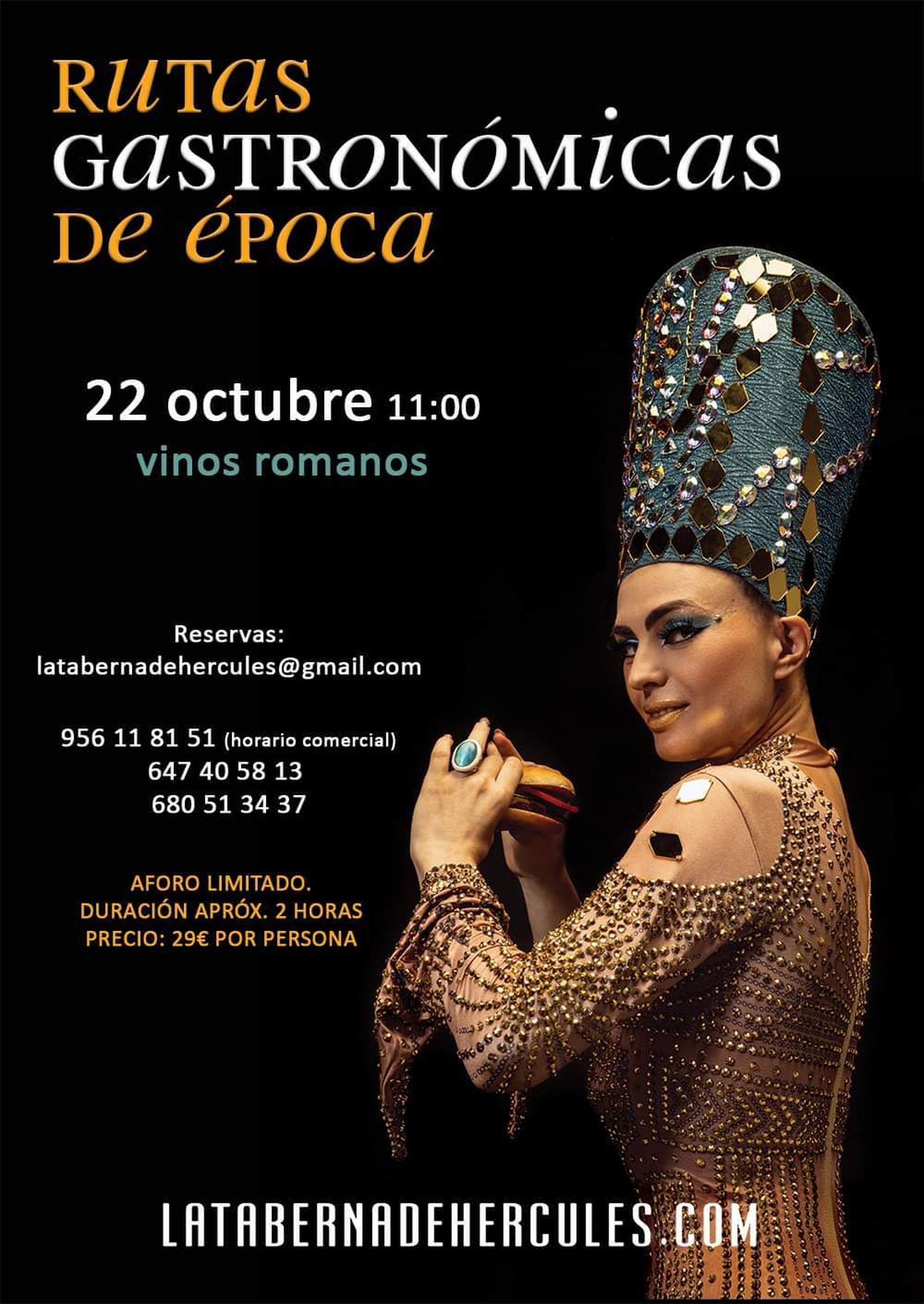 El cartel de las rutas gastronómicas romanas