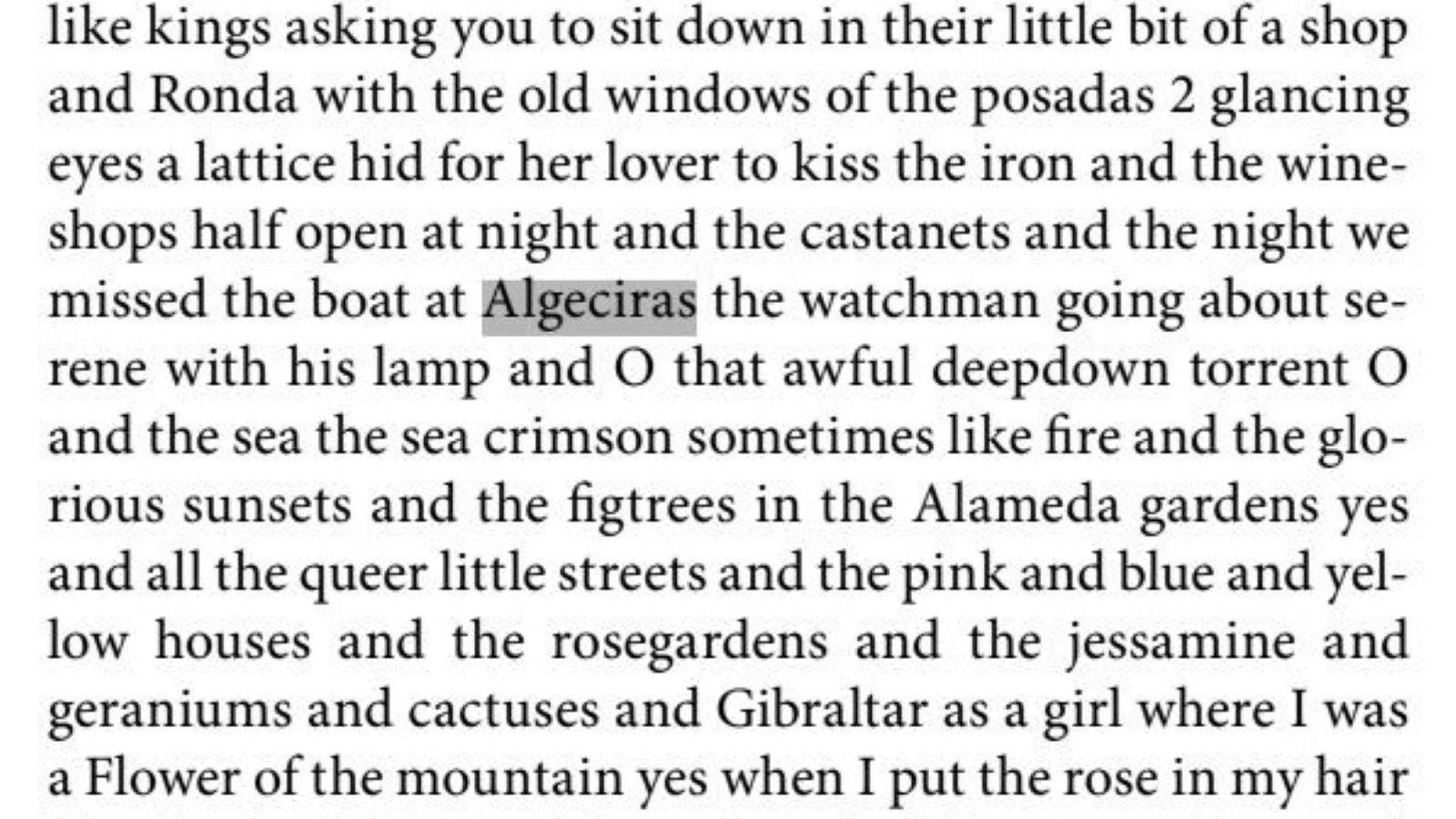 Algeciras en el 'Ulysses' de Joyce.