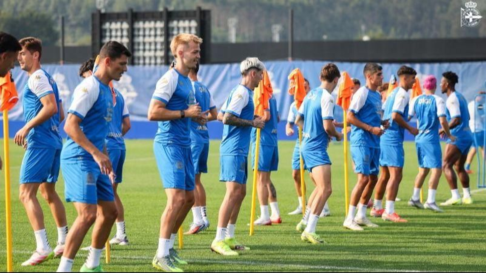Los gallegos en la última sesión de entrenamiento