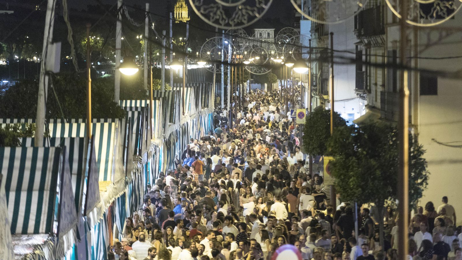 Imagen de la Velá de Triana en su noche inaugural.