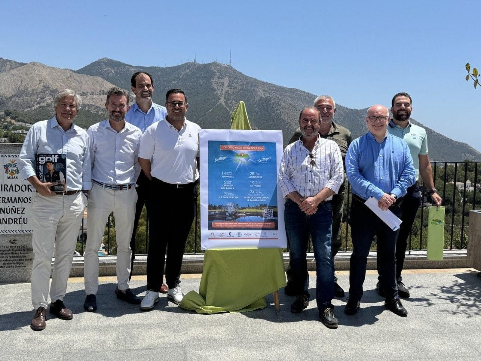 El acto de presentación del circuito de golf.