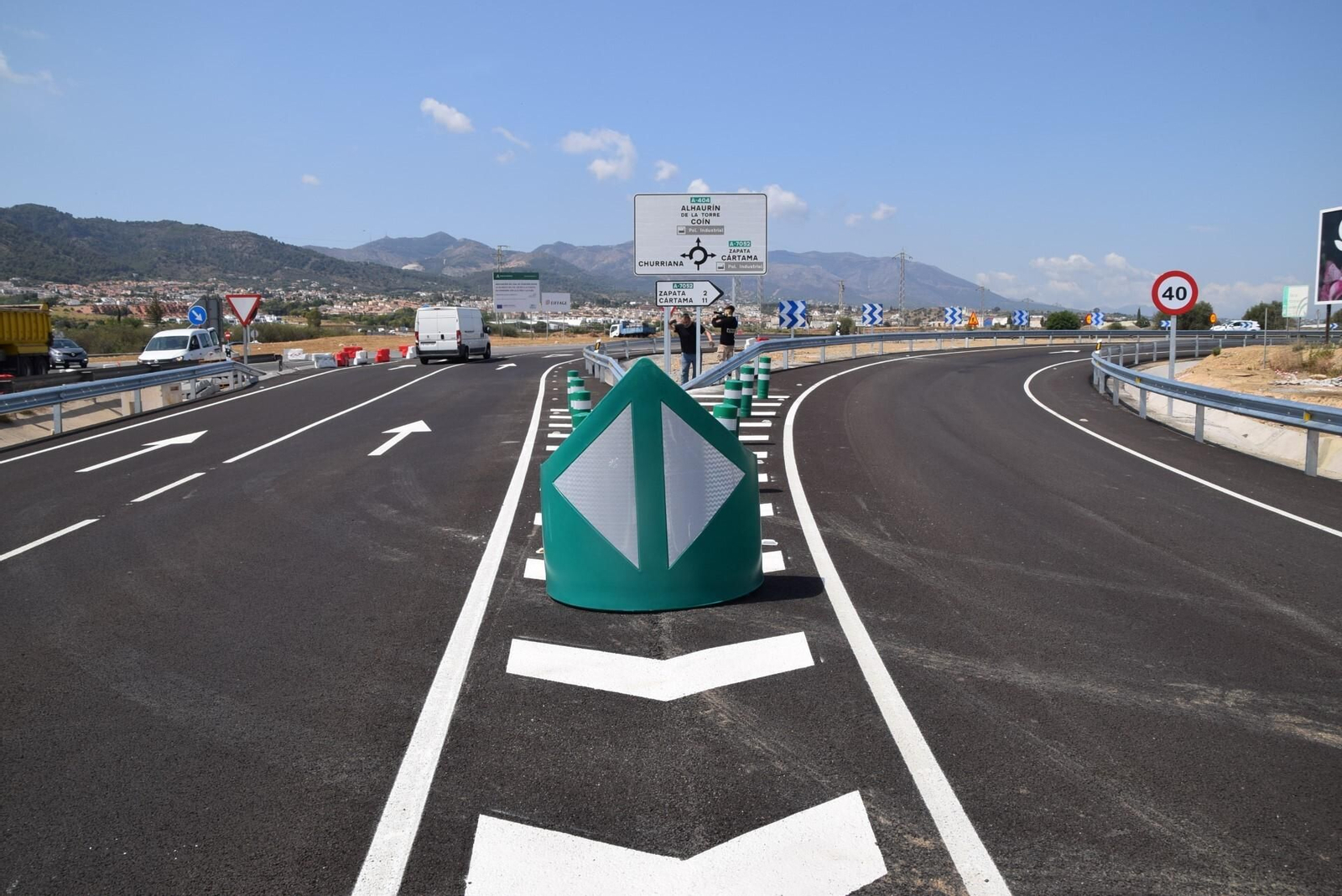 El tramo desdoblado del enlace de la autovía A-7 con Alhaurín de la Torre estrenado este viernes