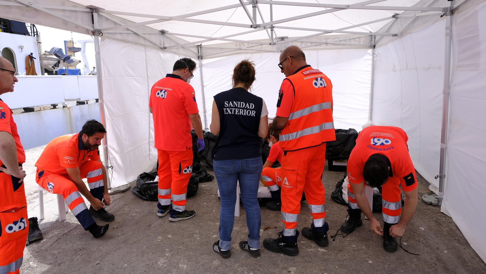 Ejercicio Marsec25 simulacro, en el Puerto de Almería, en imágenes
