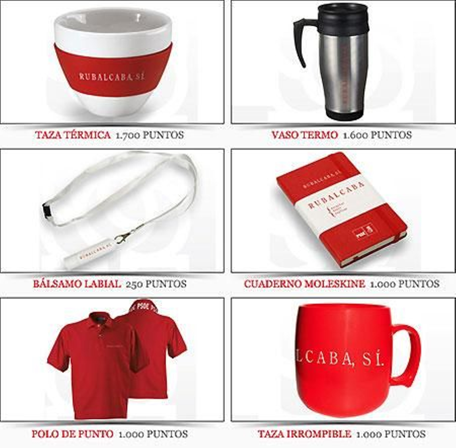 El PSOE regala termos, polos y tazas por apoyar a Rubalcaba en la Red