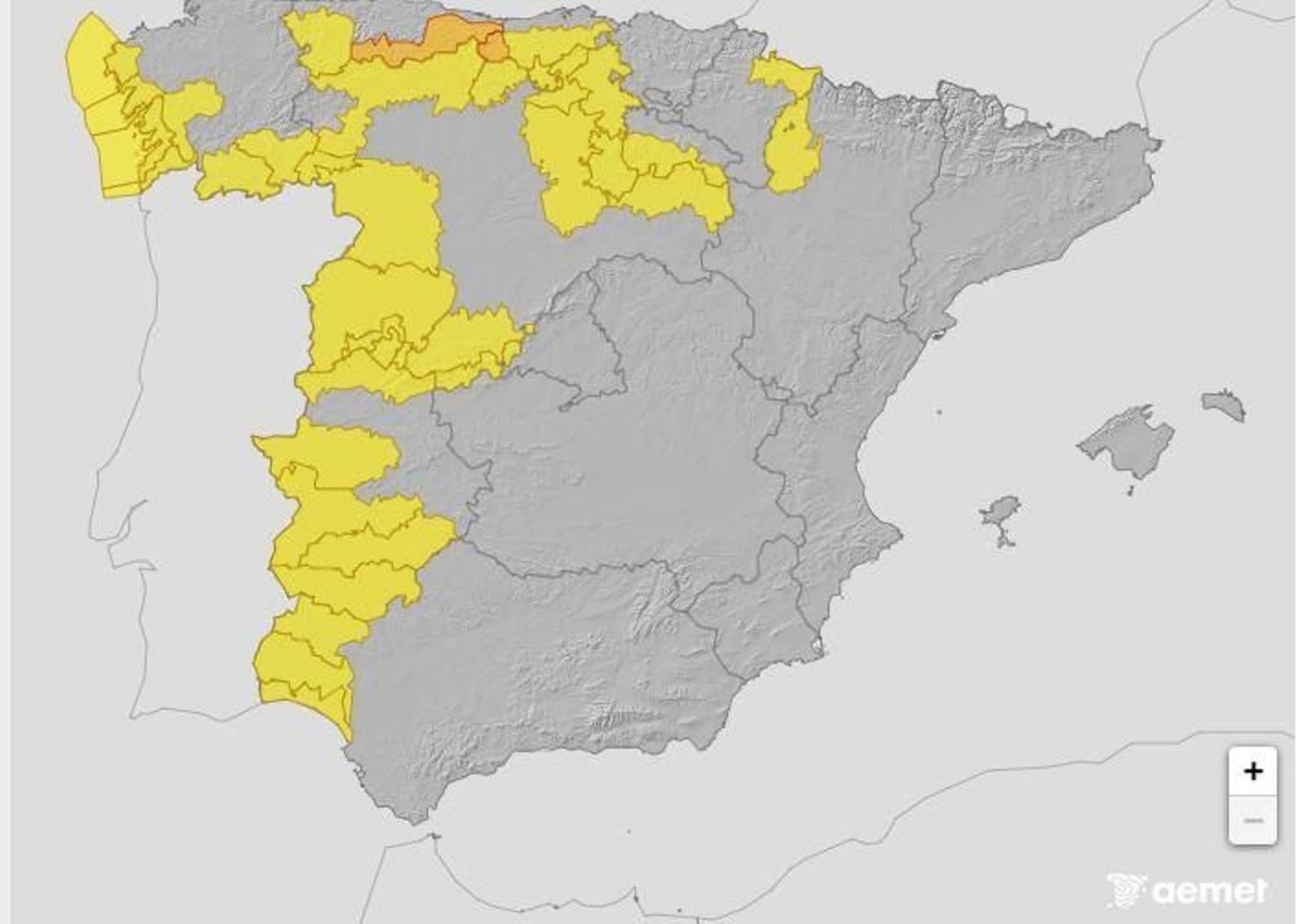 Aviso amarillo para este jueves en Huelva.