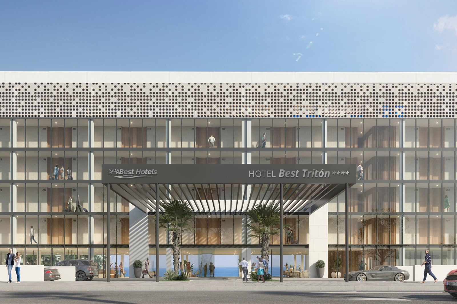 Una infografía del hotel Best Tritón de Benalmádena.