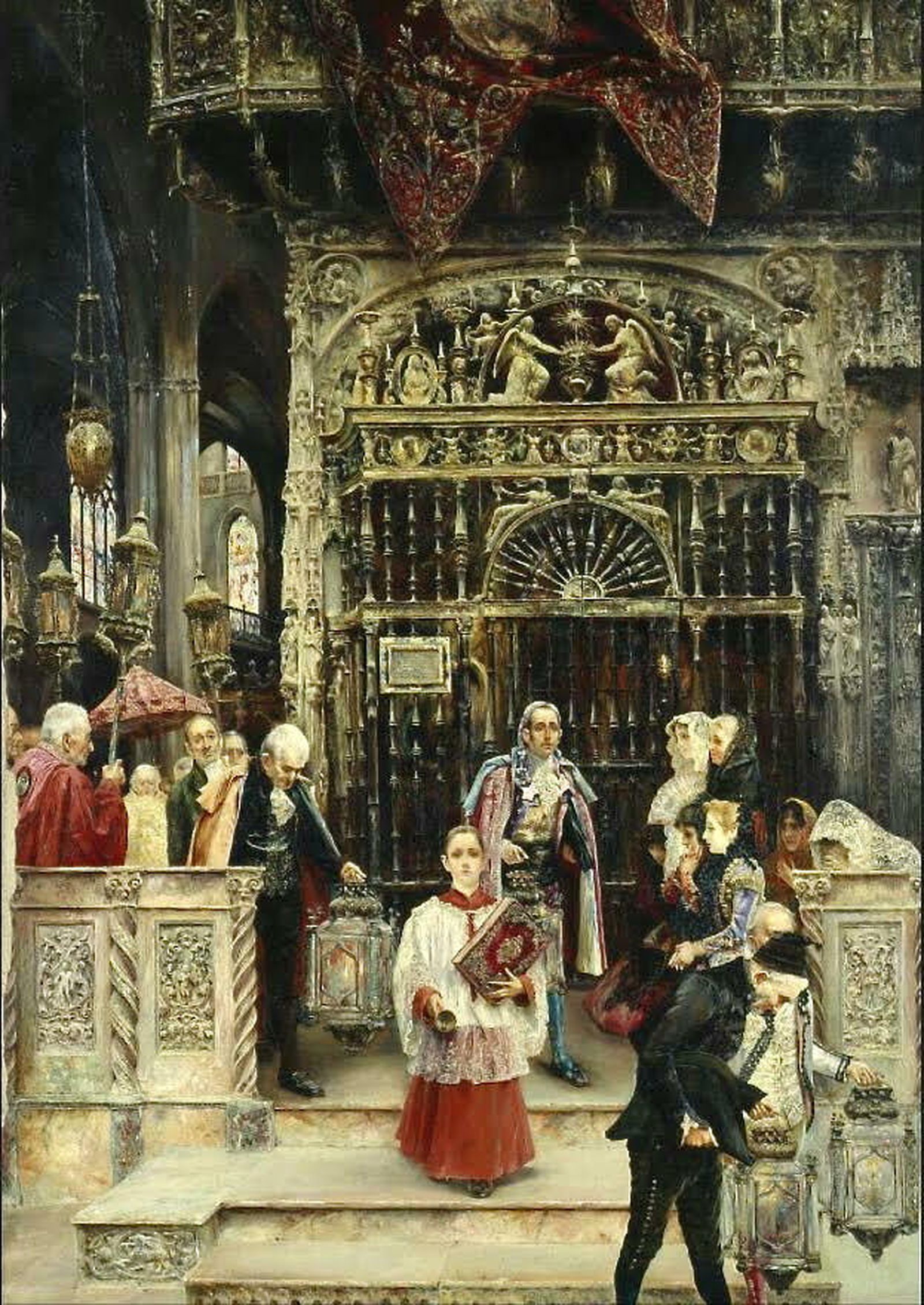 'La salida de la iglesia', de José Gallegos Arrnosa.