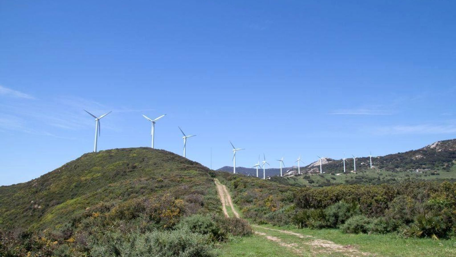 Los aerogeneradores marcan parte del recorrido