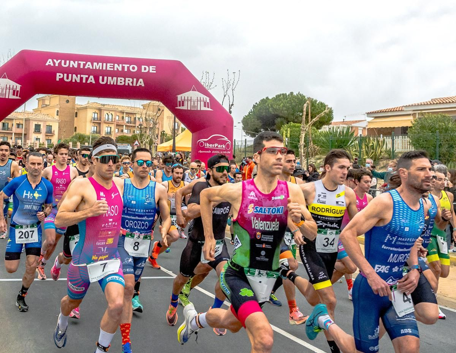 Participantes del Duatlón 'Playas de Punta Umbría'.