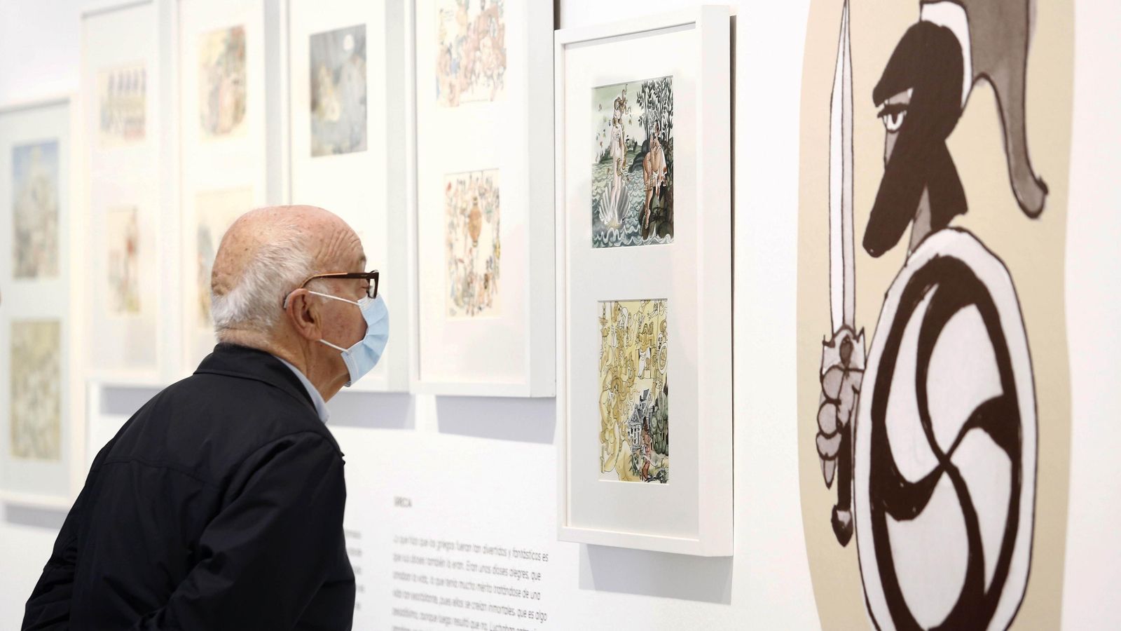 Exposición 'Mingote. (Breve) historia de la gente', coorganizada por la Fundación Unicaja y la Fundación Colección ABC.