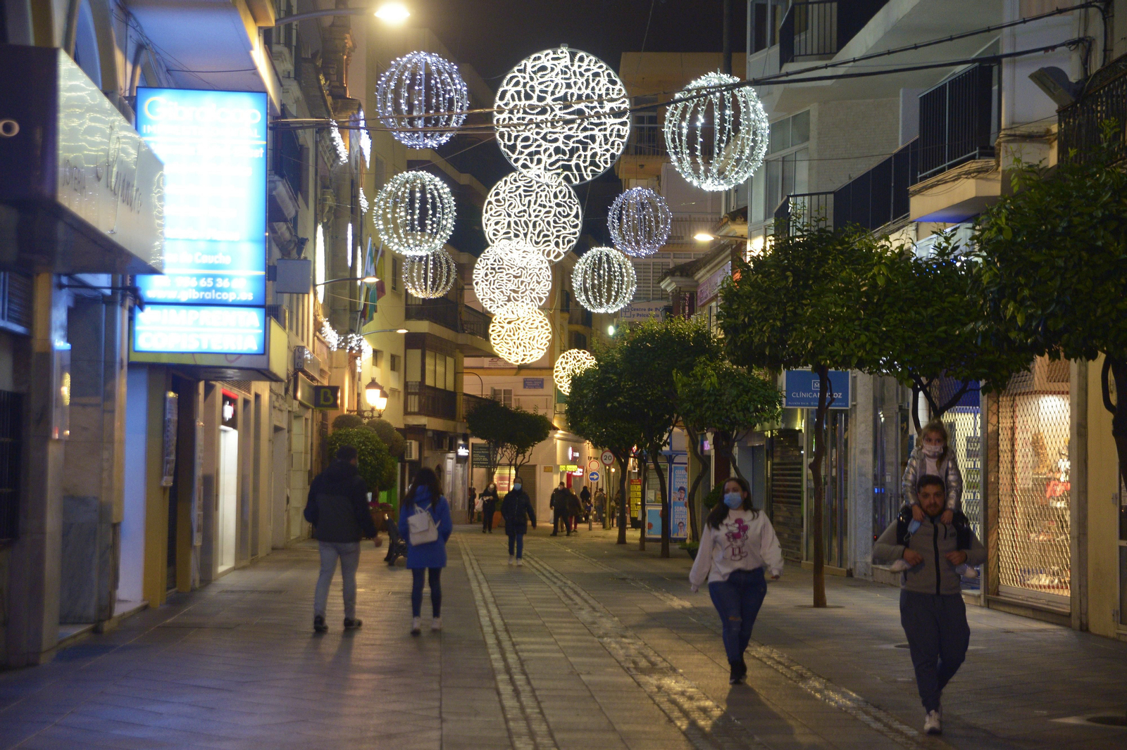 Fotos del alhumbrado navideño de Algeciras