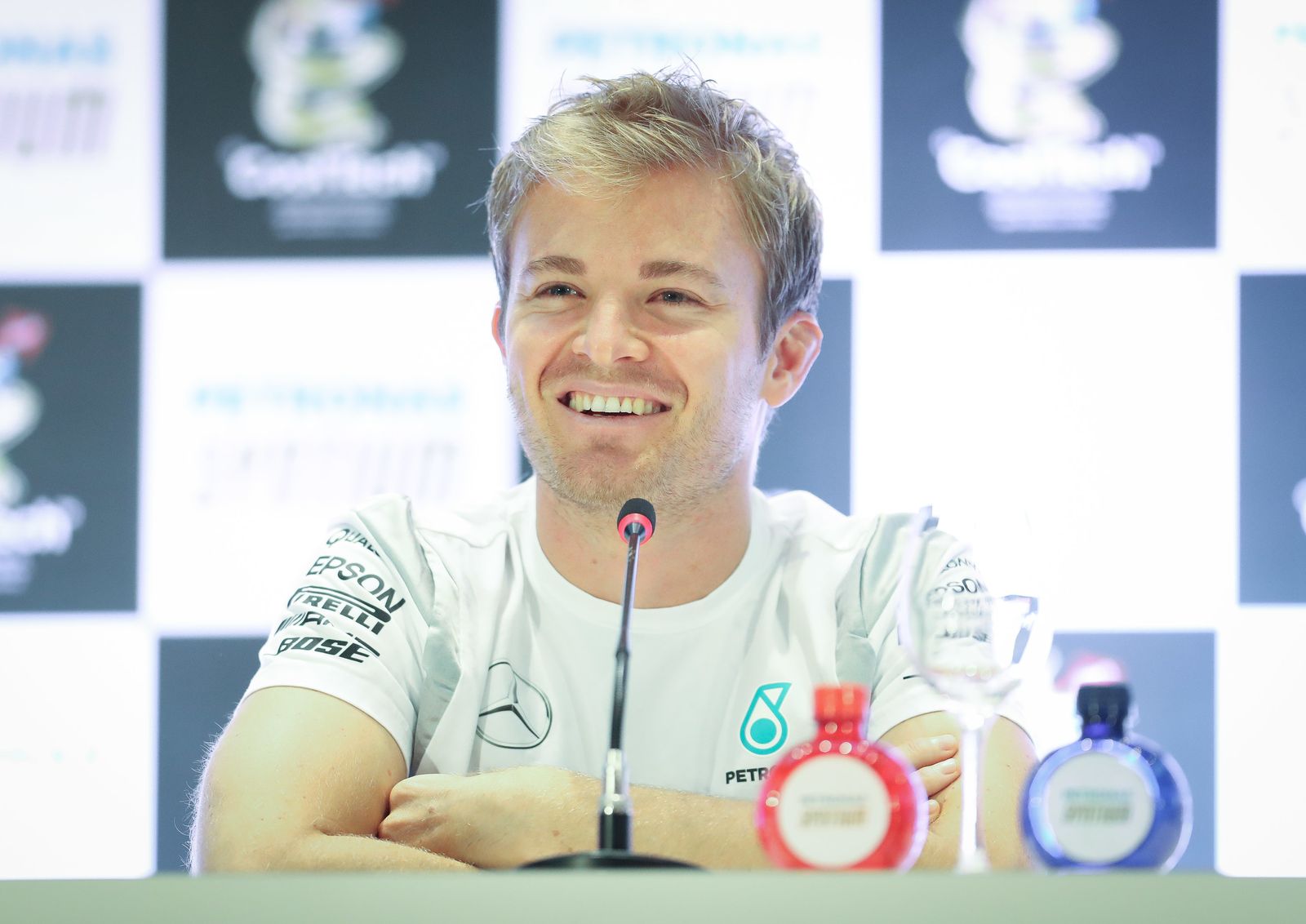 Rosberg , en sala de prensa.