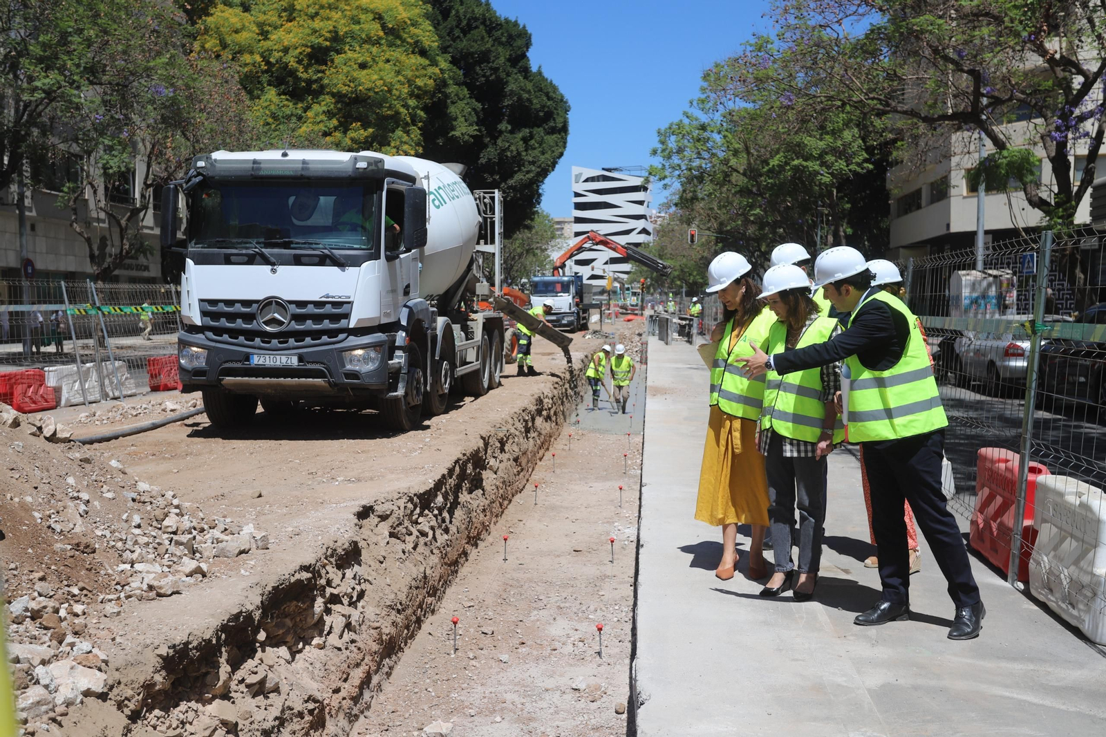 La consejera de Fomento, Articulación del Territorio y Vivienda, Rocío Díaz, visita las obras del prolongación de la Línea 2 del Metro de Málaga