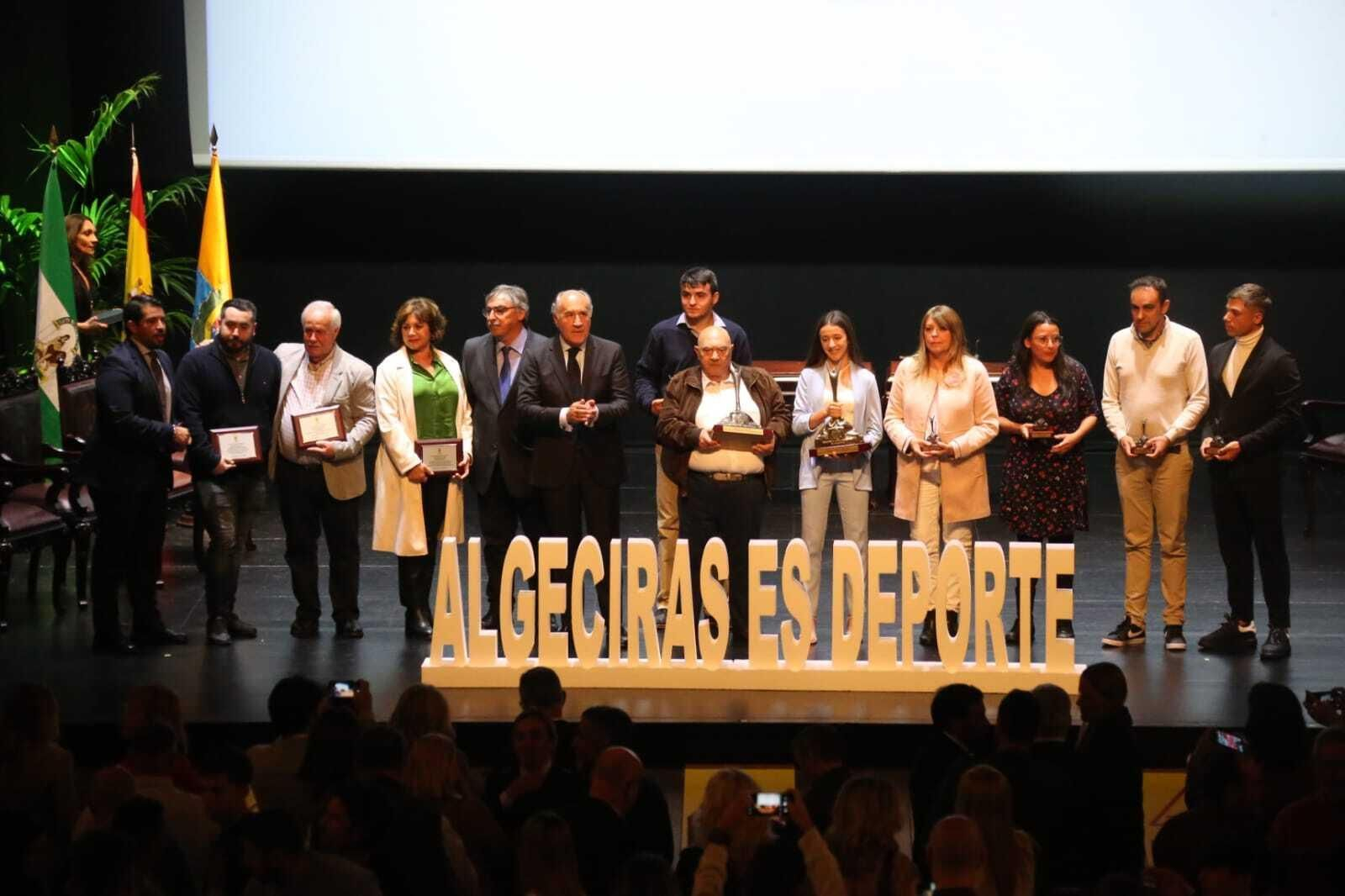 Los premiados en la Gala del Deporte Algecireño.