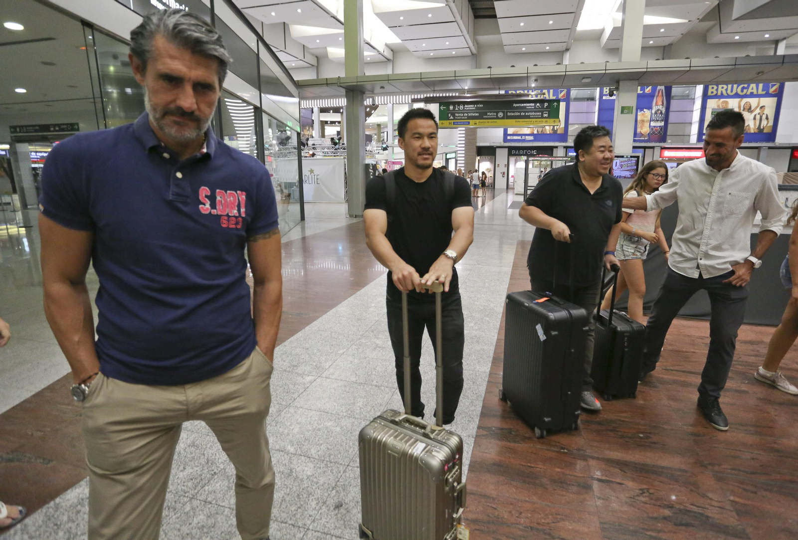 Shinji Okazaki, su fugaz paso por Málaga, en fotos