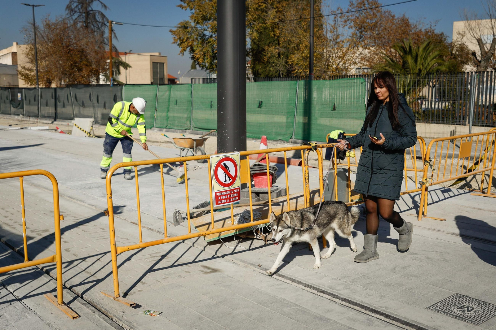 Zona del IES Federico García Lorca de Churriana, donde se intensifican los trabajos