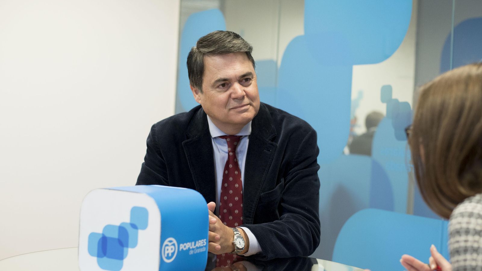 Carlos Rojas, durante la entrevista.