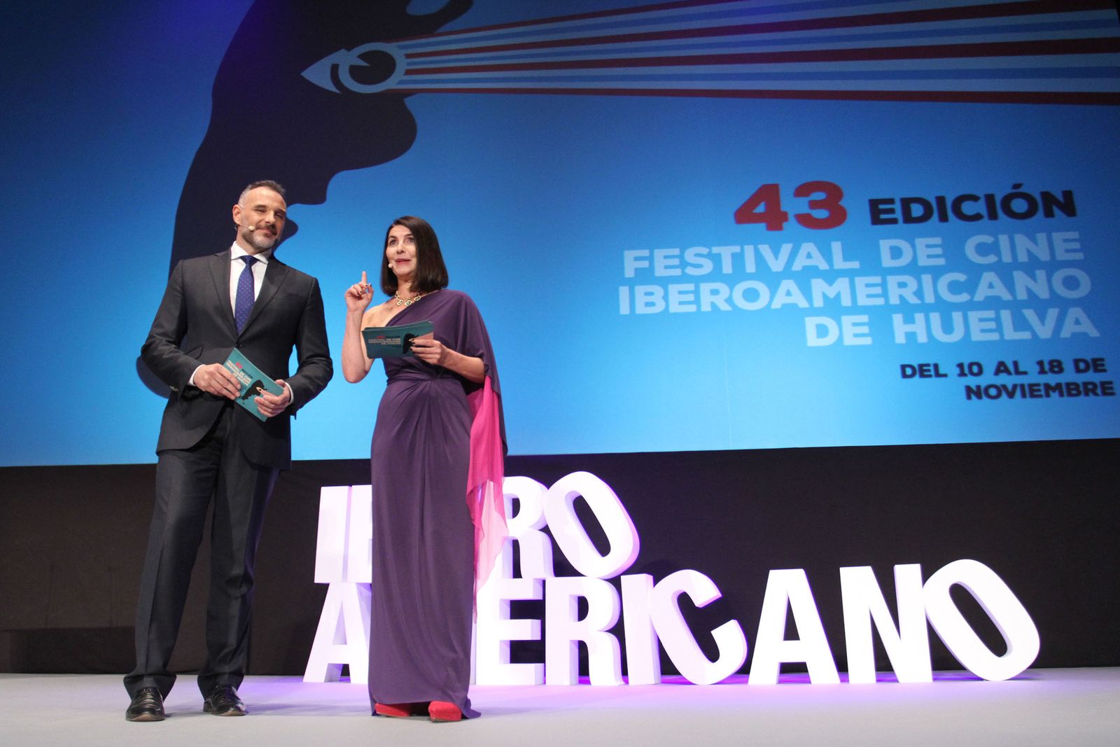 Gala inaugural de la 43 edición del Festival de cine Iberoamericano de Huelva.