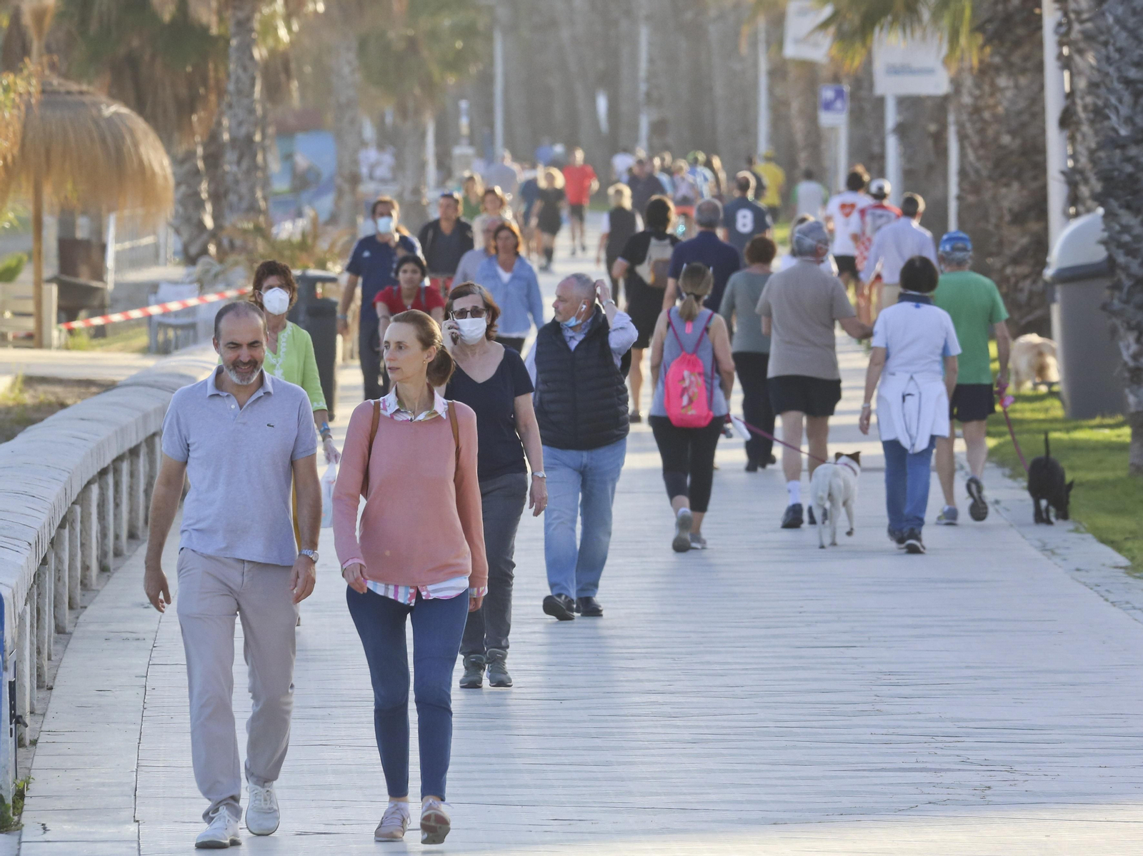 Las fotos de las concentraciones en el paseo marítimo de Málaga