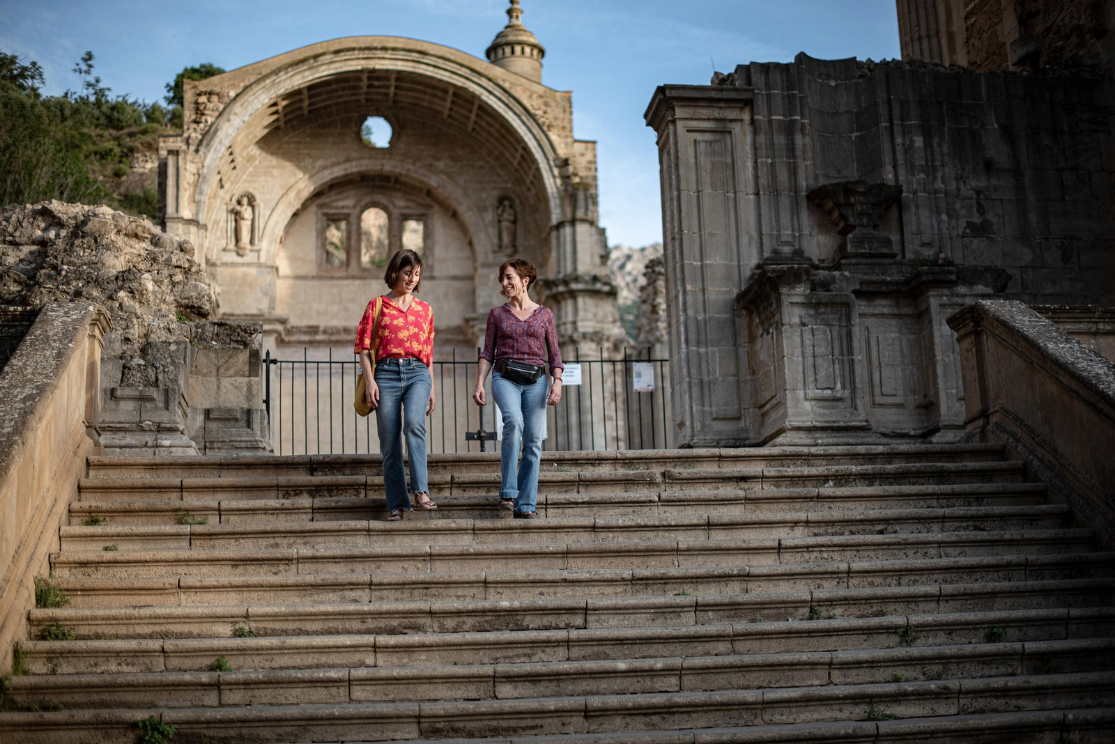 Escalinata en la entrada de las míticas Ruinas de Santa María, donde también se celebran eventos como conciertos y hasta bodas.