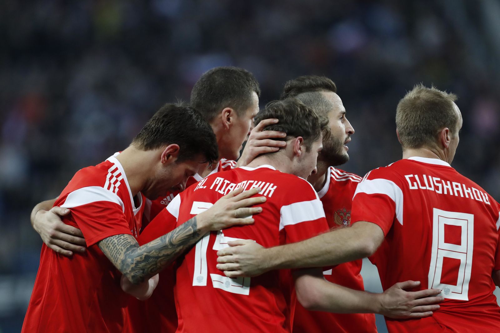 La galería del amistoso Rusia-España