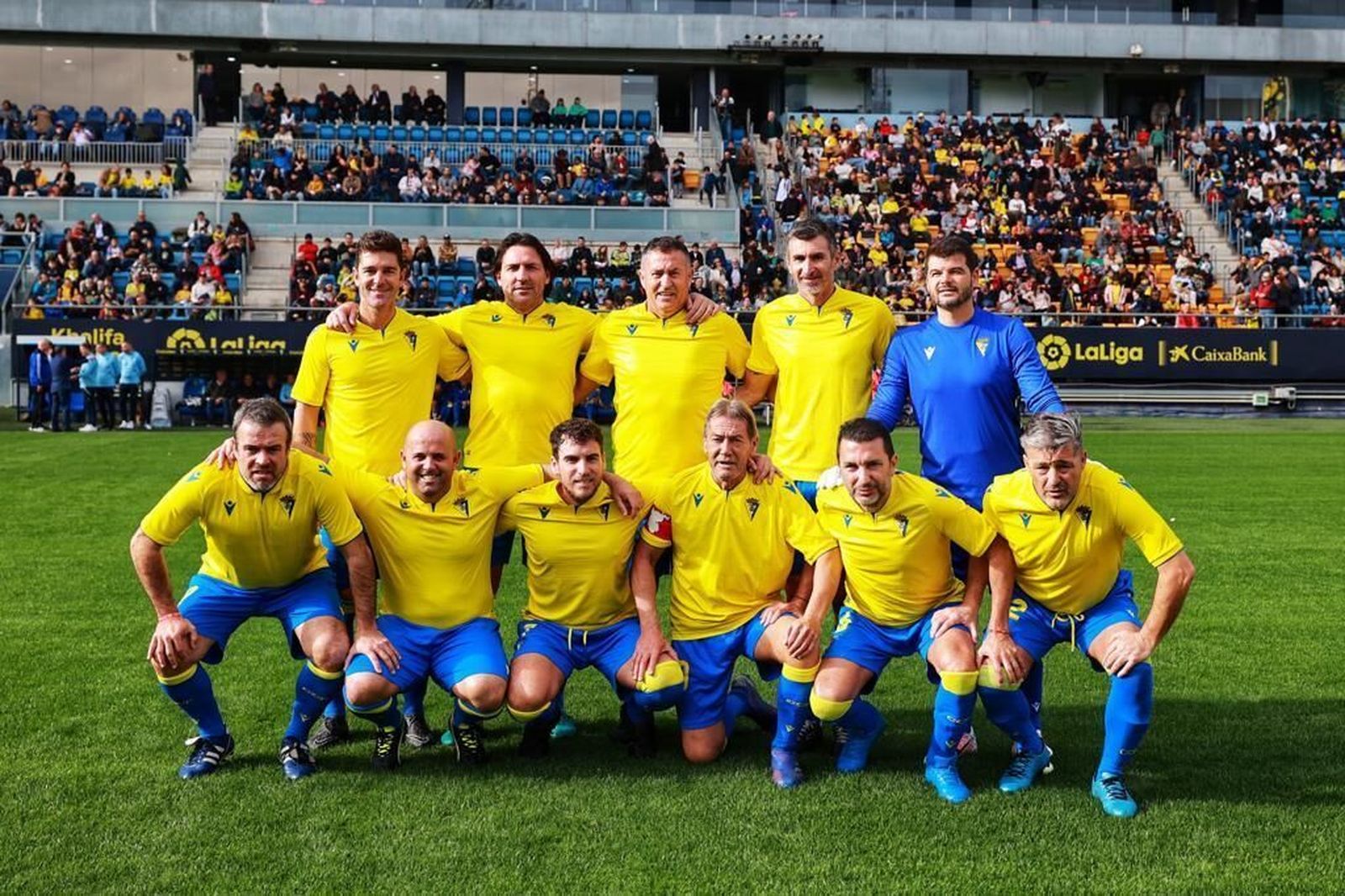 Formación del Cádiz CF veteranos en la edición del año pasado.