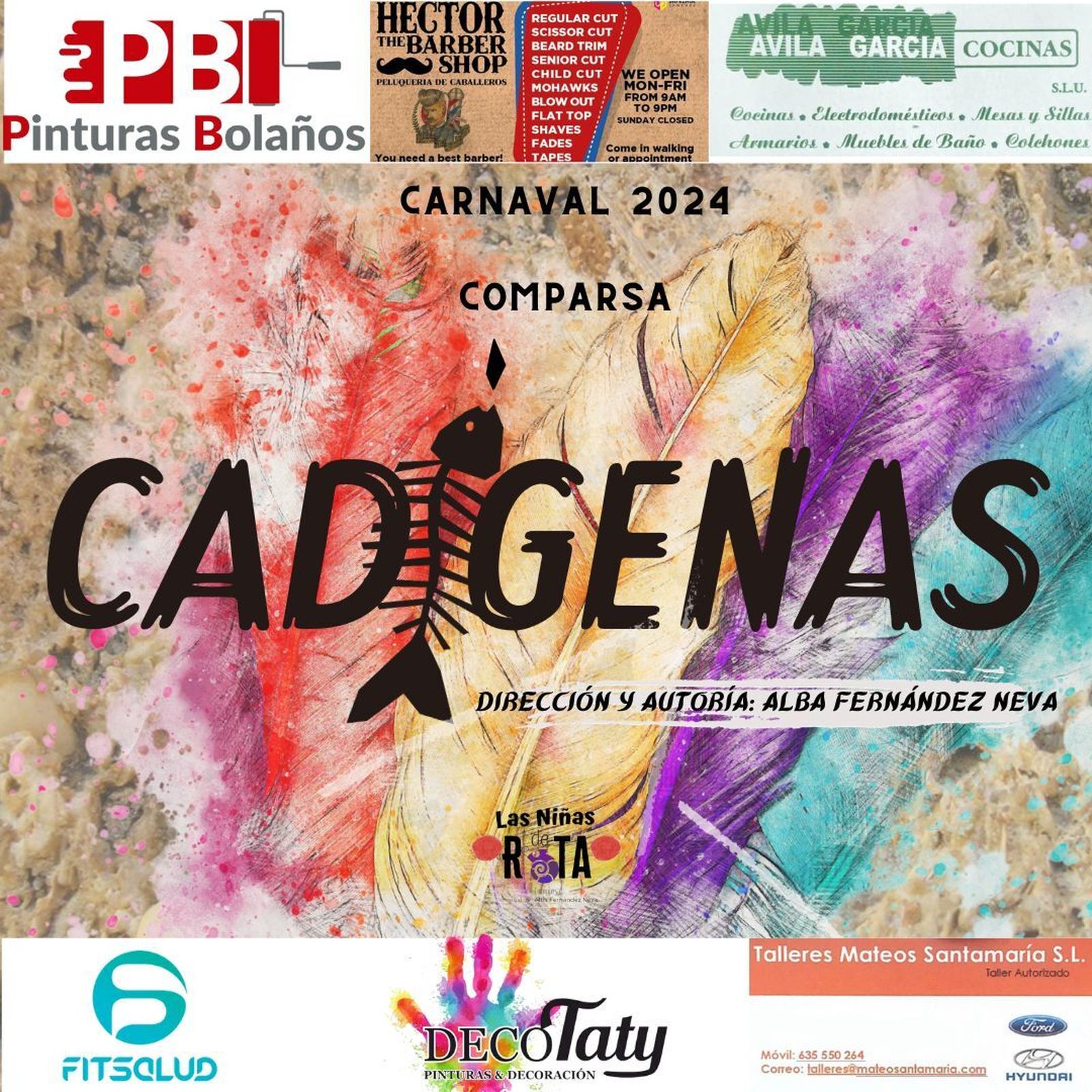 El cartel de la comparsa 'Cadígenas'.