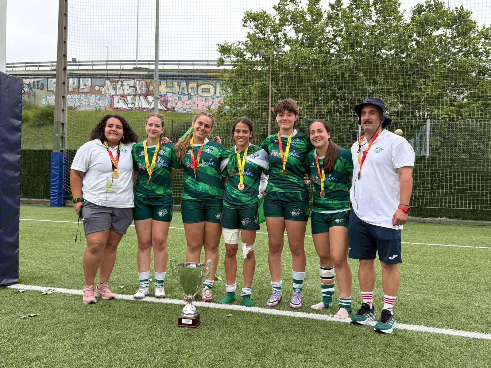 La expedición jiennense de la selección andaluza de Seven M18.