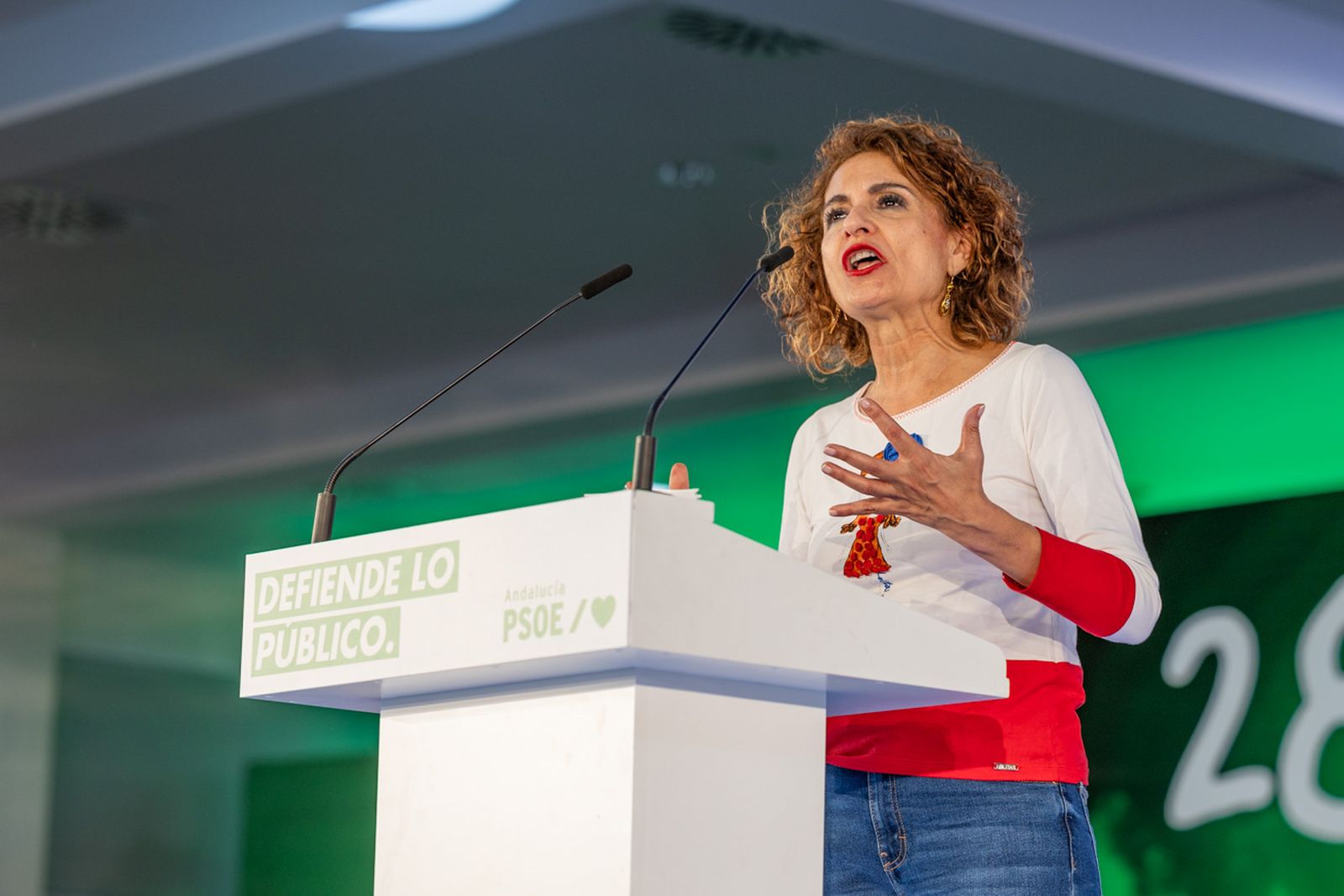 Acto en defensa de los servicios públicos para celebrar el 28F en Jaén