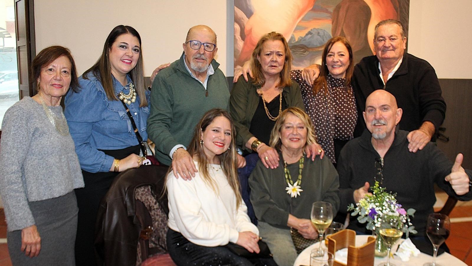Carmen Barea, Irene Tocino, Luis Frade, Carmen Perales, Rosi Molina, José María García, Aniceto Barquín, Juani Franco y Natalia Perales.