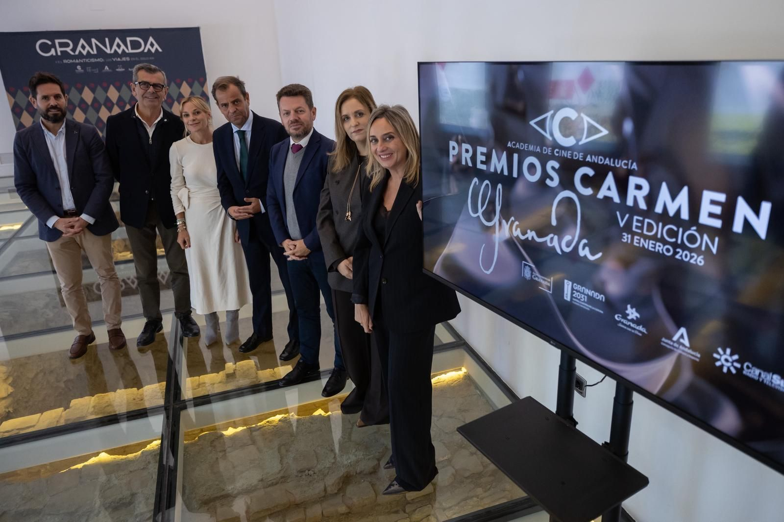 Foto de familia de la presentación de la gala este jueves en el Cuarto Real de Santo Domingo.